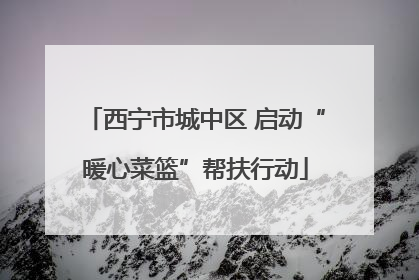 西宁市城中区 启动“暖心菜篮”帮扶行动