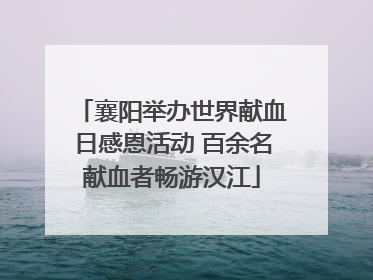 襄阳举办世界献血日感恩活动 百余名献血者畅游汉江