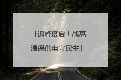 迎峰度夏！战高温保供电守民生