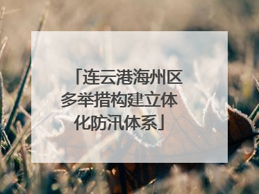 连云港海州区多举措构建立体化防汛体系