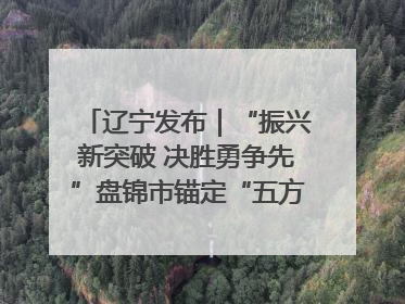 辽宁发布｜“振兴新突破 决胜勇争先”盘锦市锚定“五方面工作”力争全年地区生产总值增长5.5%左右
