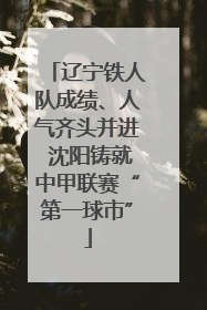 辽宁铁人队成绩、人气齐头并进 沈阳铸就中甲联赛“第一球市”