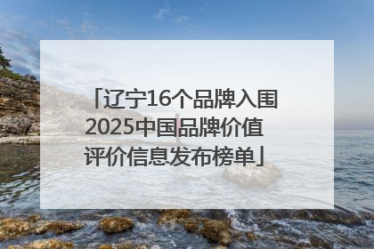 辽宁16个品牌入围2025中国品牌价值评价信息发布榜单