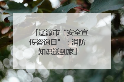 辽源市“安全宣传咨询日”：消防知识送到家