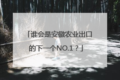 谁会是安徽农业出口的下一个NO.1？