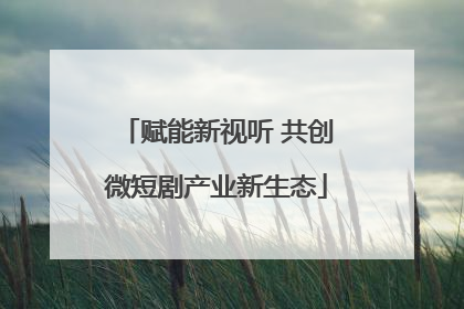 赋能新视听 共创微短剧产业新生态