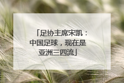 足协主席宋凯：中国足球，现在是亚洲三四流
