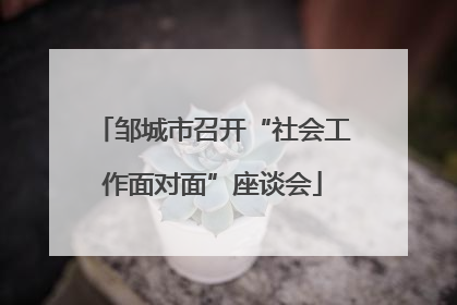 邹城市召开“社会工作面对面”座谈会