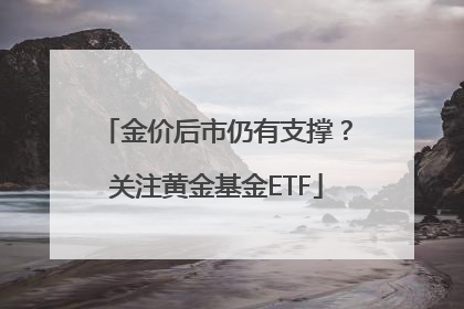 金价后市仍有支撑？关注黄金基金ETF