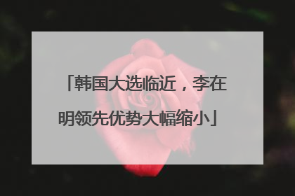 韩国大选临近，李在明领先优势大幅缩小