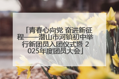 青春心向党 奋进新征程——潜山市河镇初中举行新团员入团仪式暨 2025年度团员大会