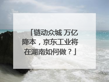 链动众城 万亿降本，京东工业将在湖南如何做？