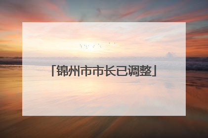 锦州市市长已调整