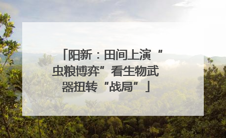 阳新：田间上演“虫粮博弈”看生物武器扭转“战局”