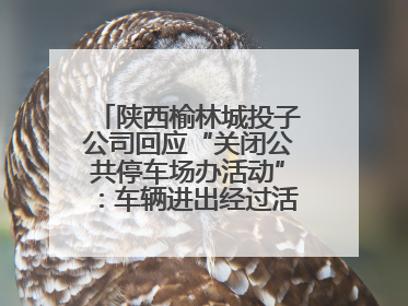 陕西榆林城投子公司回应“关闭公共停车场办活动”：车辆进出经过活动现场，为安全临时关闭