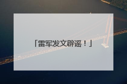 雷军发文辟谣！