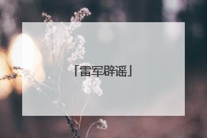 雷军辟谣