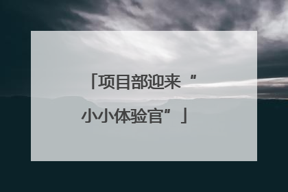 项目部迎来“小小体验官”