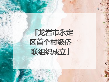 龙岩市永定区首个村级侨联组织成立