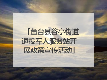 鱼台县谷亭街道退役军人服务站开展政策宣传活动