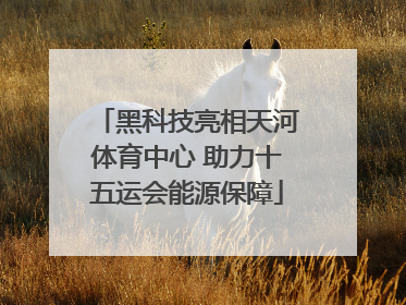 黑科技亮相天河体育中心 助力十五运会能源保障