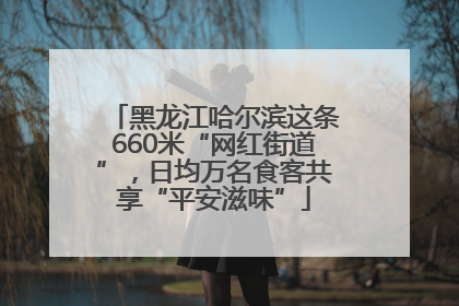 黑龙江哈尔滨这条660米“网红街道”，日均万名食客共享“平安滋味”