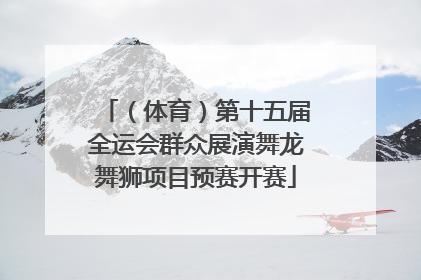 （体育）第十五届全运会群众展演舞龙舞狮项目预赛开赛