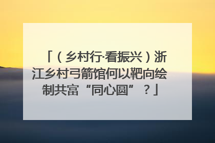 （乡村行·看振兴）浙江乡村弓箭馆何以靶向绘制共富“同心圆”？