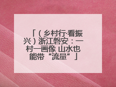（乡村行·看振兴）浙江磐安：一村一画像 山水也能带“流量”