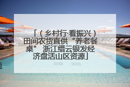 （乡村行·看振兴）田间农货直供“养老餐桌” 浙江缙云银发经济盘活山区资源