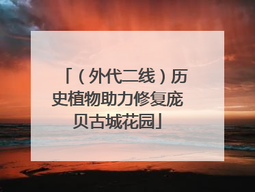 （外代二线）历史植物助力修复庞贝古城花园