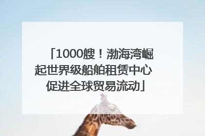 1000艘！渤海湾崛起世界级船舶租赁中心 促进全球贸易流动