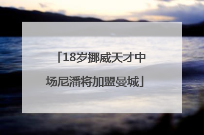 18岁挪威天才中场尼潘将加盟曼城