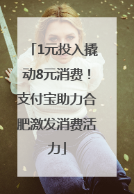 1元投入撬动8元消费！支付宝助力合肥激发消费活力