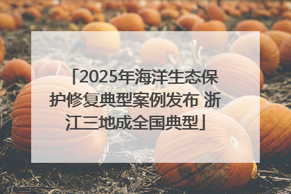 2025年海洋生态保护修复典型案例发布 浙江三地成全国典型