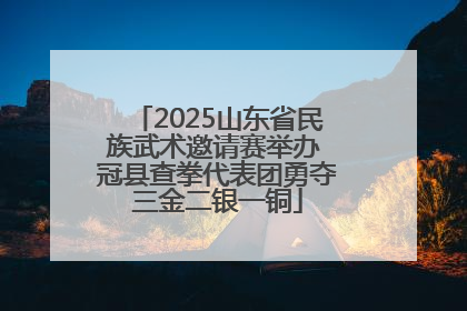 2025山东省民族武术邀请赛举办 冠县查拳代表团勇夺三金二银一铜