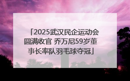 2025武汉民企运动会圆满收官 乔万尼59岁董事长率队羽毛球夺冠