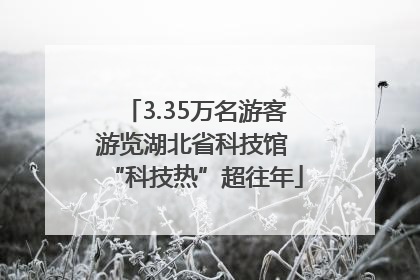 3.35万名游客游览湖北省科技馆 “科技热”超往年