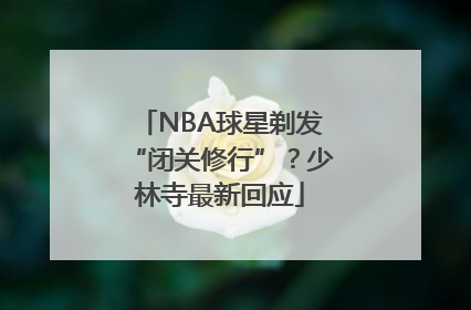 NBA球星剃发“闭关修行”？少林寺最新回应